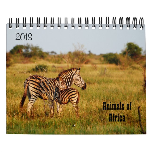 Calendrier Safari 2013 de l'Afrique d'animaux sauvages (Protection)