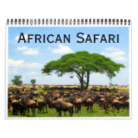 Calendrier Mural 2024 Afrique Sauvage - Avec Calendrier Mensuel