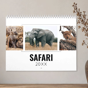 Calendrier Safari Photos d'Animaux Sauvages d'Afrique Les Cin