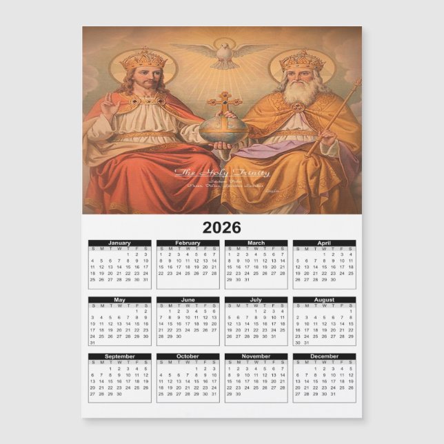 Calendrier Sainte Trinité 2026 (Devant)