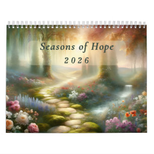 Calendrier Saisons d'Espoir 2026 Mur Floral Inspirant