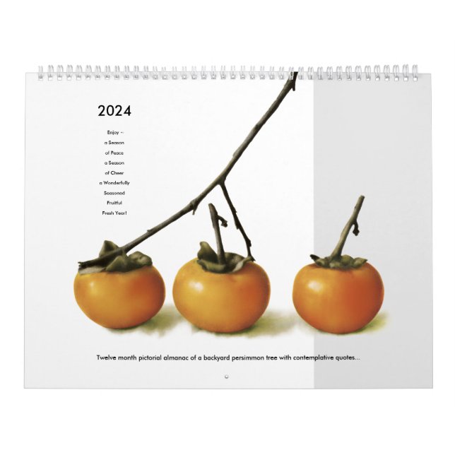 Calendrier Saisons d'un Jardin Persimmon Tree Photographie (Protection)