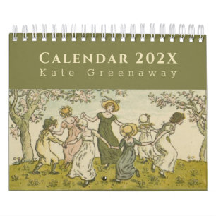 Calendrier Saisons vintages par Kate Greenaway Flower Garland