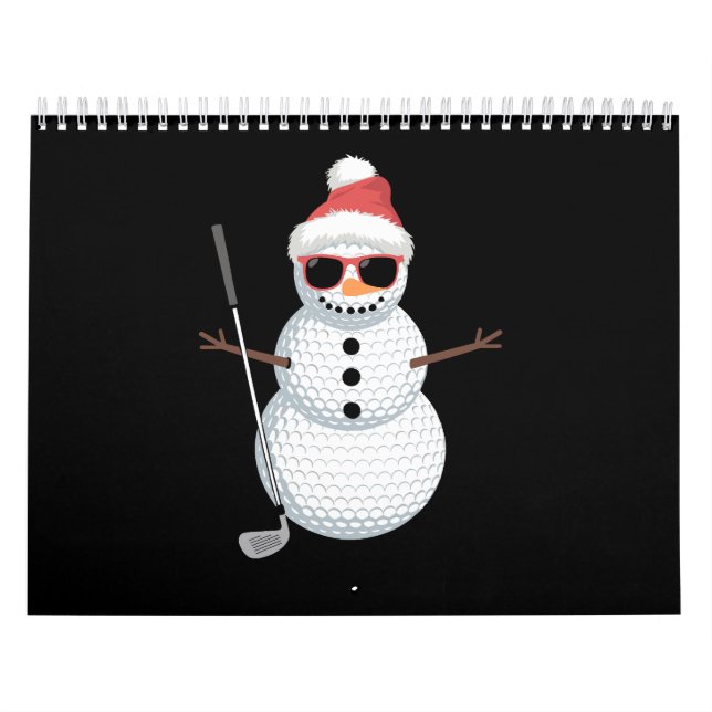 Calendrier Santa Snowman Golf Ball Christmas Golfer Gift  (Protection)