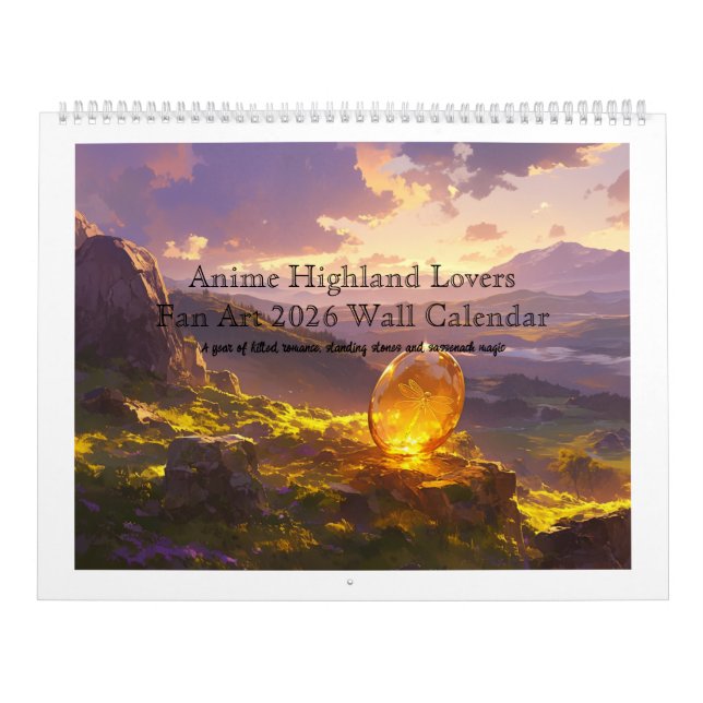 Calendrier Sassenach-Style Scottish Anime Highland Lovers Fan (Protection)