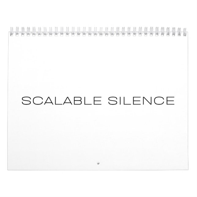 Calendrier Scalable Silence Annual Office Desk Calendar (Protection)