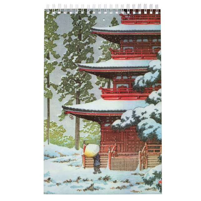 Calendrier Scène d'hiver de Hasui Kawase (Protection)