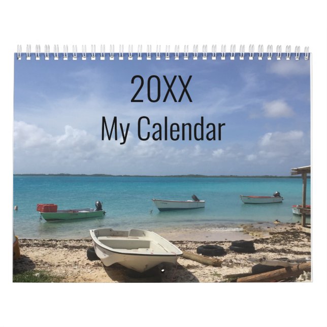 Calendrier Scène personnalisée Ocean Waves Beach (Protection)