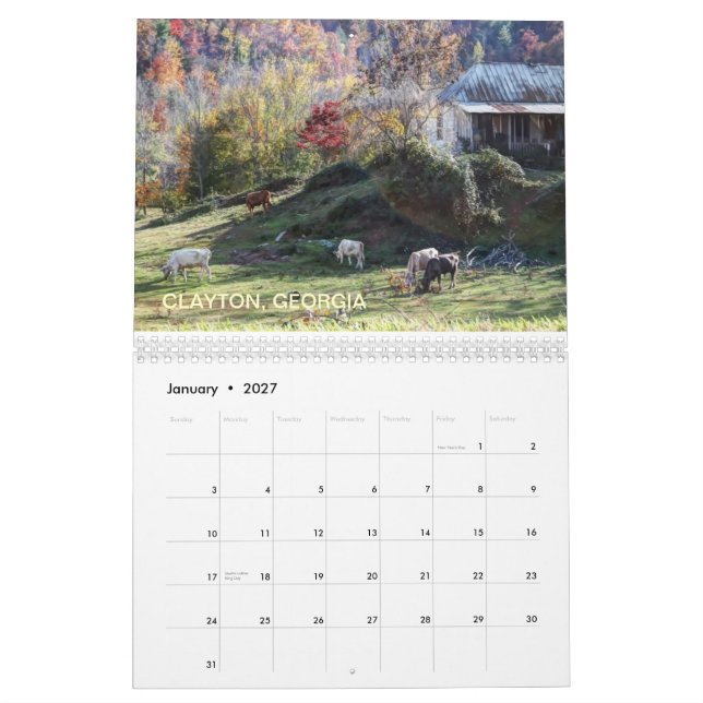 CALENDRIER SCÈNES DE LA GÉORGIE (Jan 2027)