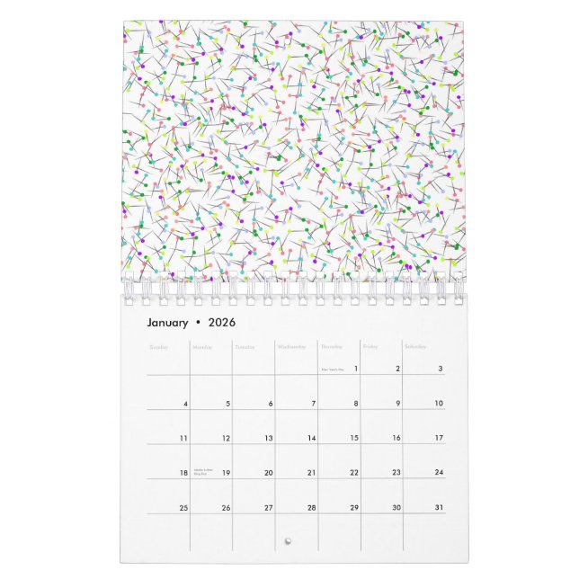 Calendrier Seamstress du Colorful (Jan 2026)