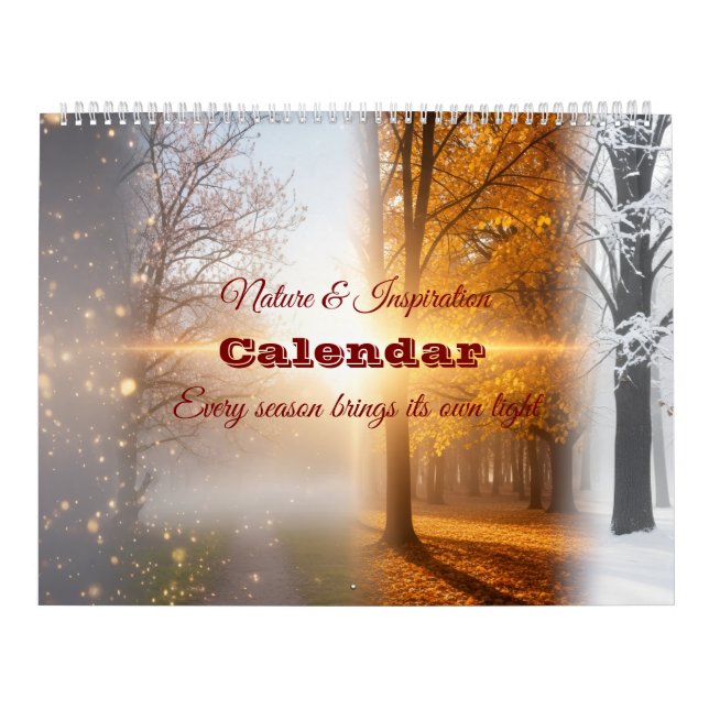 Calendrier Seasons of Light – Nature & Inspiration 2025 Wall  (Protection)