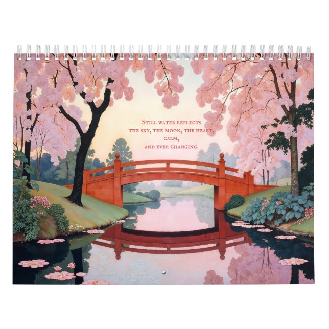 Calendrier Serenity in Bloom Japanese Garden Wall Calendar (Protection)