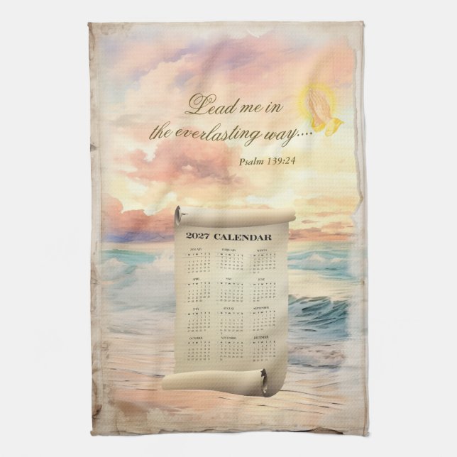 Calendrier Serviette Inspirant Psaume 139 2027 (Vertical)