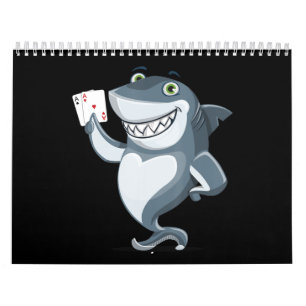 Calendrier Shark Poker Player - Drôle Poker cadeau