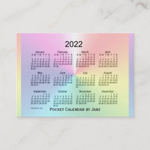 Calendrier Shimmer 2022 par Janz Mighty Carte de v