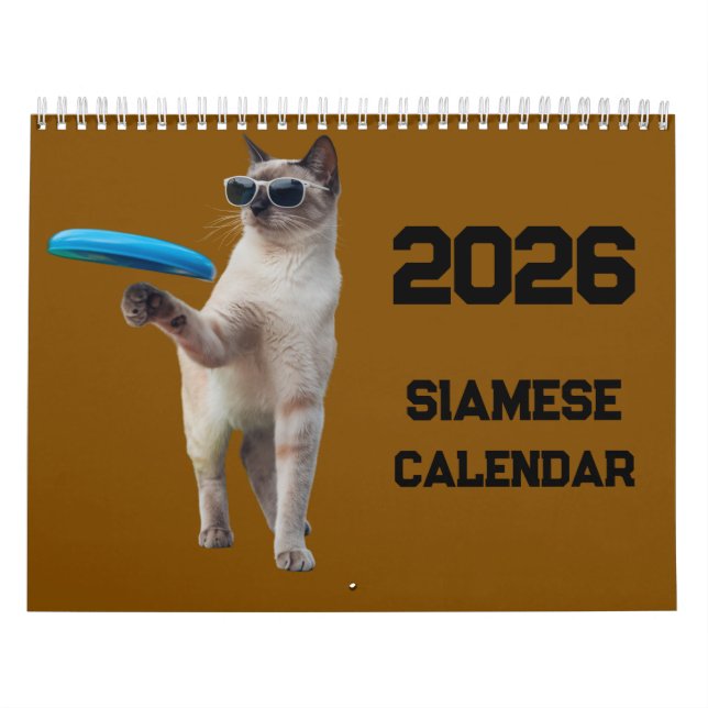 Calendrier Siamese Cat Calendar (Protection)