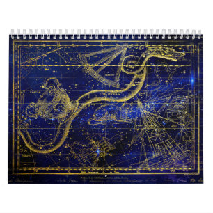 Calendrier Signe du Zodiaque Bleu