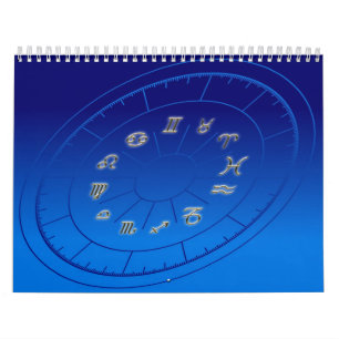 Calendrier Signes d'or de zodiaque