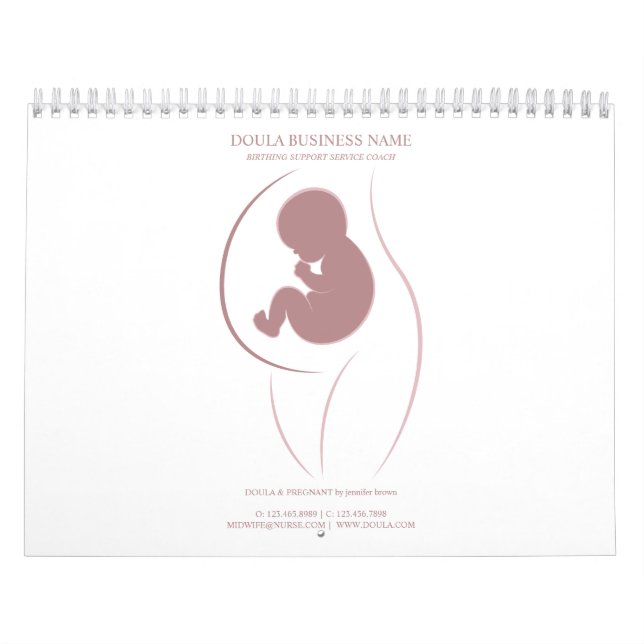 Calendrier Silhouette de mère et de bébé, marque Dusty Rose  (Protection)
