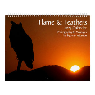 Calendrier Silhouette d'oiseau Flamme & Plumes