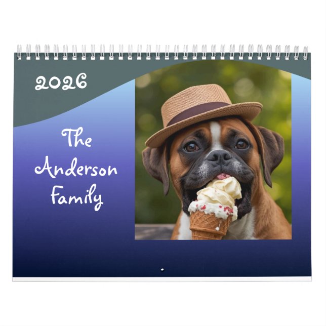 Calendrier Silly Dog Calendar Custom Photo Pet Lover Gift (Protection)
