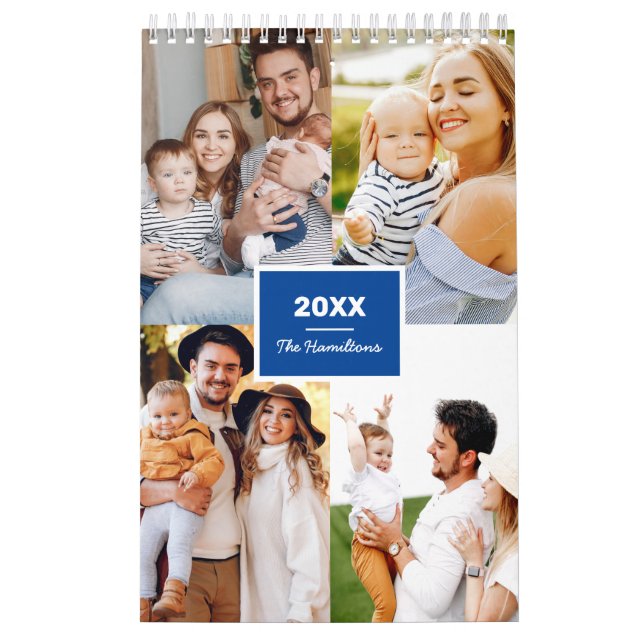 Calendrier Simple Collage de Photos de Famille 2022 (Protection)