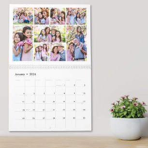 Calendrier Simple Collage de Photos des Grands-Parents