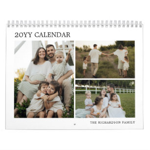 Calendrier Simple Créer Votre Propre Collage De Photos De Fam