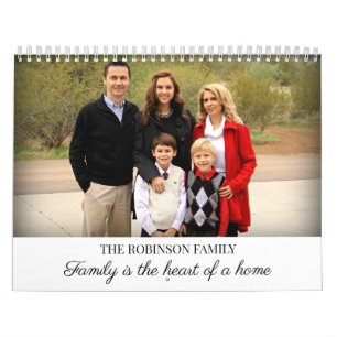 Calendrier Simple Créez Votre Propre Photo de Famille Personn