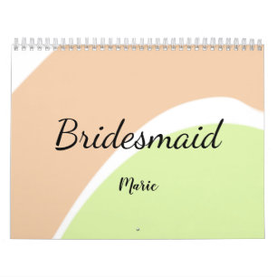 Calendrier SIMPLE MINIMAL ajouter votre nom bridesmaid C pers