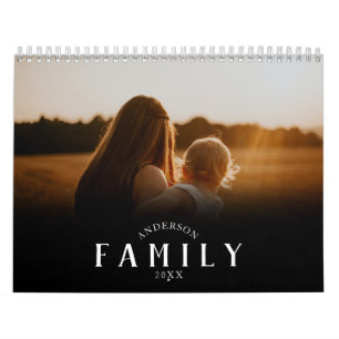 Calendrier Simple minimaliste photo de famille moderne