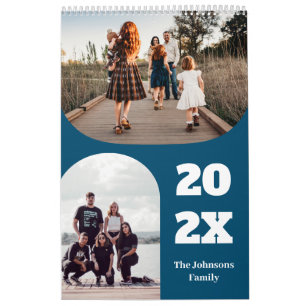 Calendrier Simple moderne personnalisé 26 Photos Famille 2025