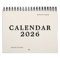 Simple Noir Beige USA America Weekly Planner 2025
