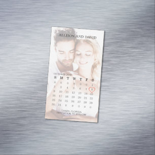 Calendrier Simple Photo tendance Magnet à six rang