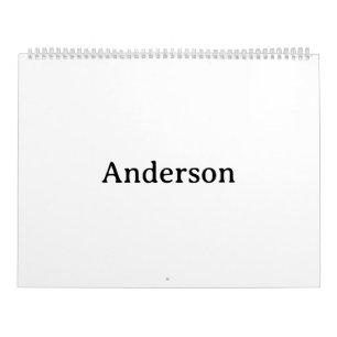 Calendrier Simple Professionnel 11"x14,25" 2 Pages Grand Blan