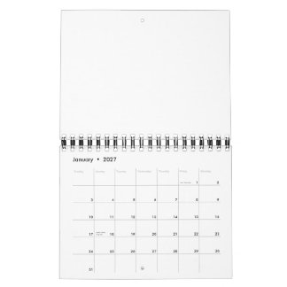 Calendrier Simple Professionnel 5,5" x 7" Deux Pages Petit No