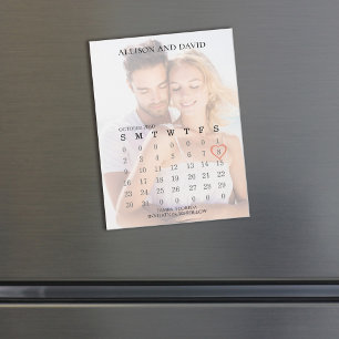 Calendrier simple superposition photo 6 rangées ma