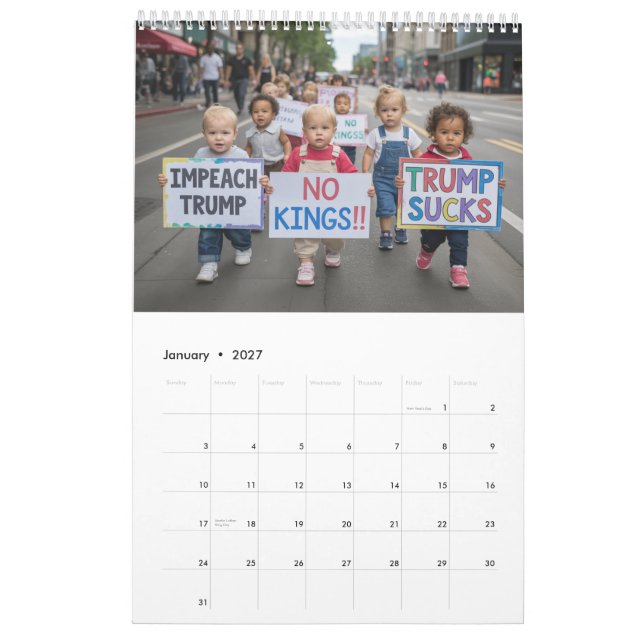 Calendrier Single Page Trump Calendar (Jan 2027)