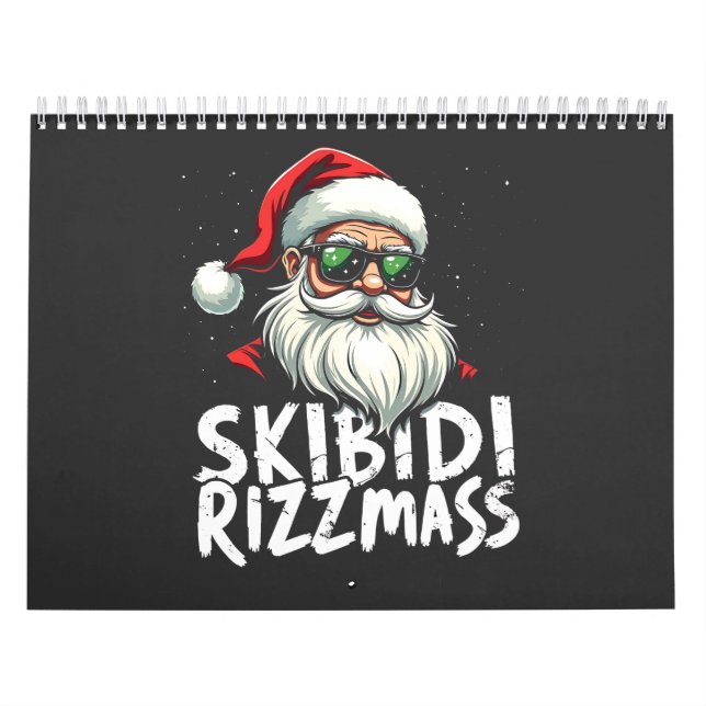 Calendrier Skibidi Rizzmas Funny Gen Alpha Slang Noël (Protection)