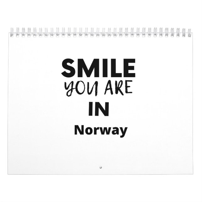 Calendrier SOURIRE VOUS ÊTES EN Norvège (Protection)