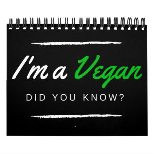 Calendrier Soy vegan@ lo sabías ? Je suis un végétalien que