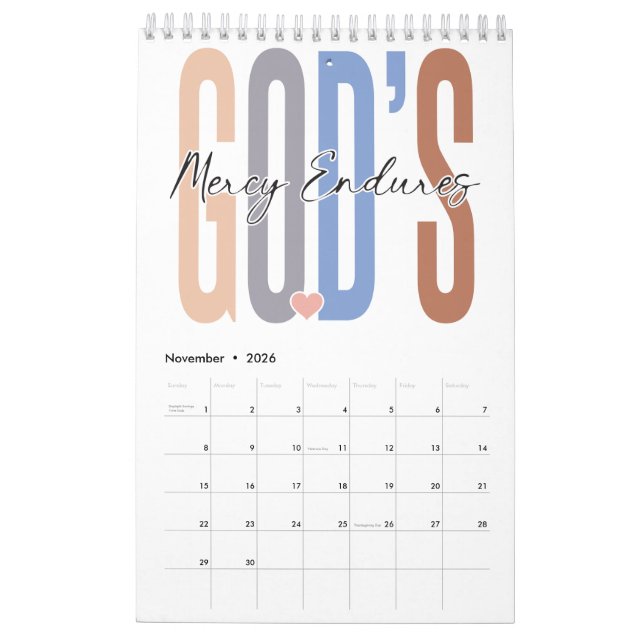 Calendrier Soyez la lumière, inspirer, motiver, aider, aimer, (Nov 2026)