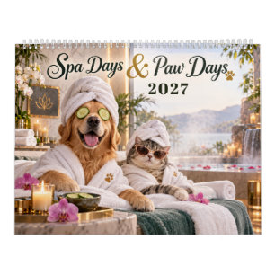 Calendrier Spa drôle pour animaux de compagnie Chats et Chien