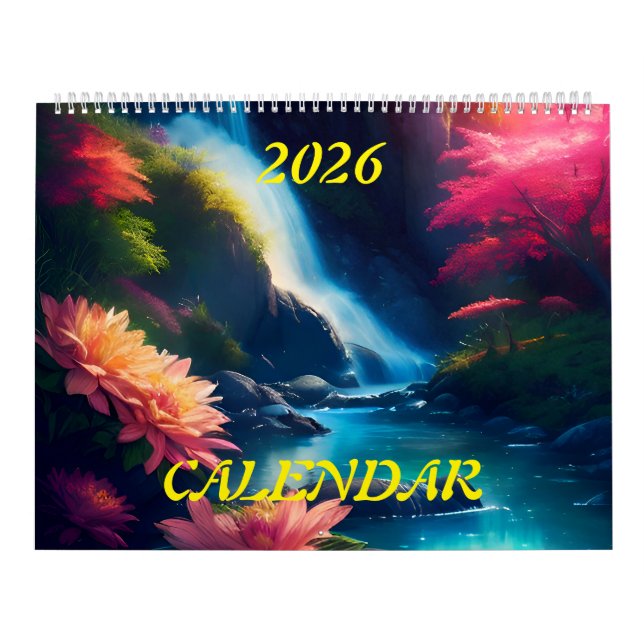 Calendrier Splendide cascade glorieuse 2026 (Protection)