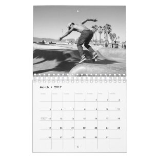 Calendrier Sports extrêmes, planche à roulettes, MotoX,
