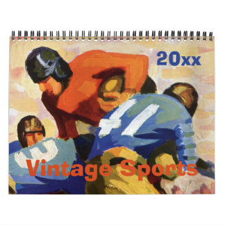 Calendrier Sports vintages, baseball, football et basket