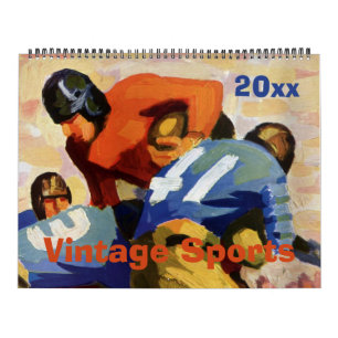 Calendrier Sports vintages, baseball, football et basket