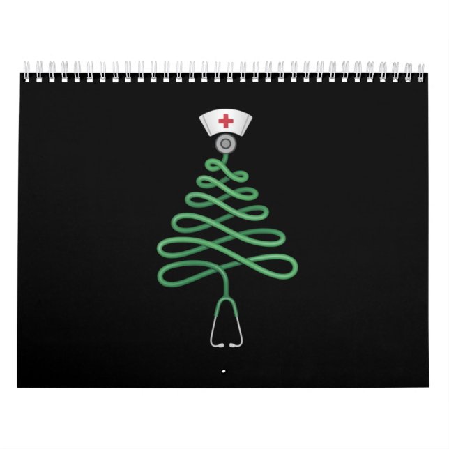 Calendrier Stethoscope Sapin de Noël Infirmière Tenue de bloc (Protection)