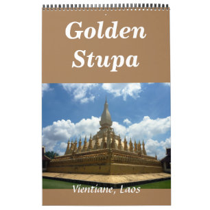 Calendrier stupa doré laos