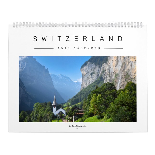 Calendrier Stylish 2026 Swiss landscape and nature photo (Protection)